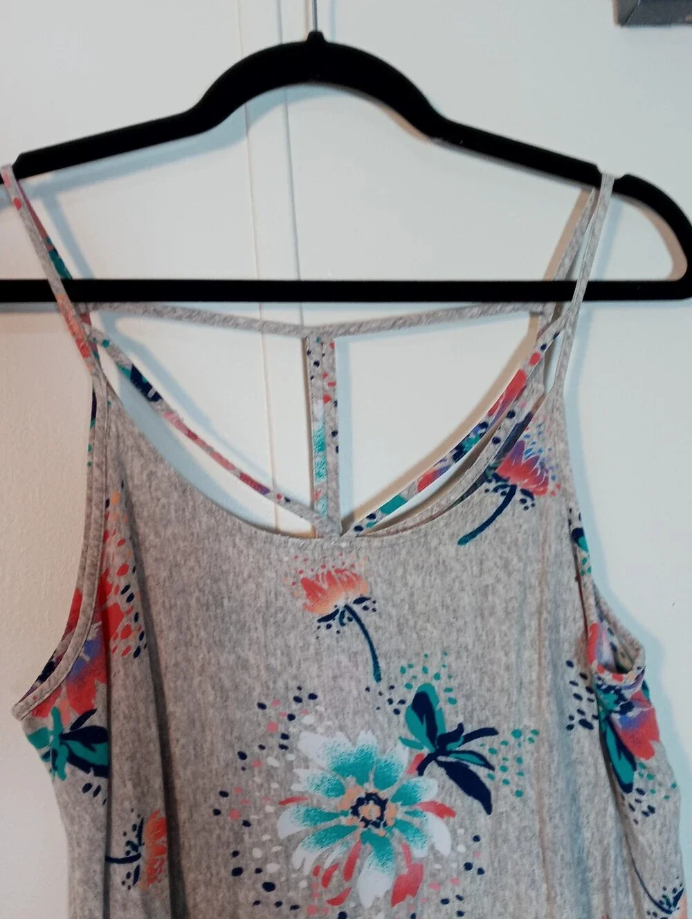 Sexy SO Size Medium strappy Grey Boho Style Nightgown